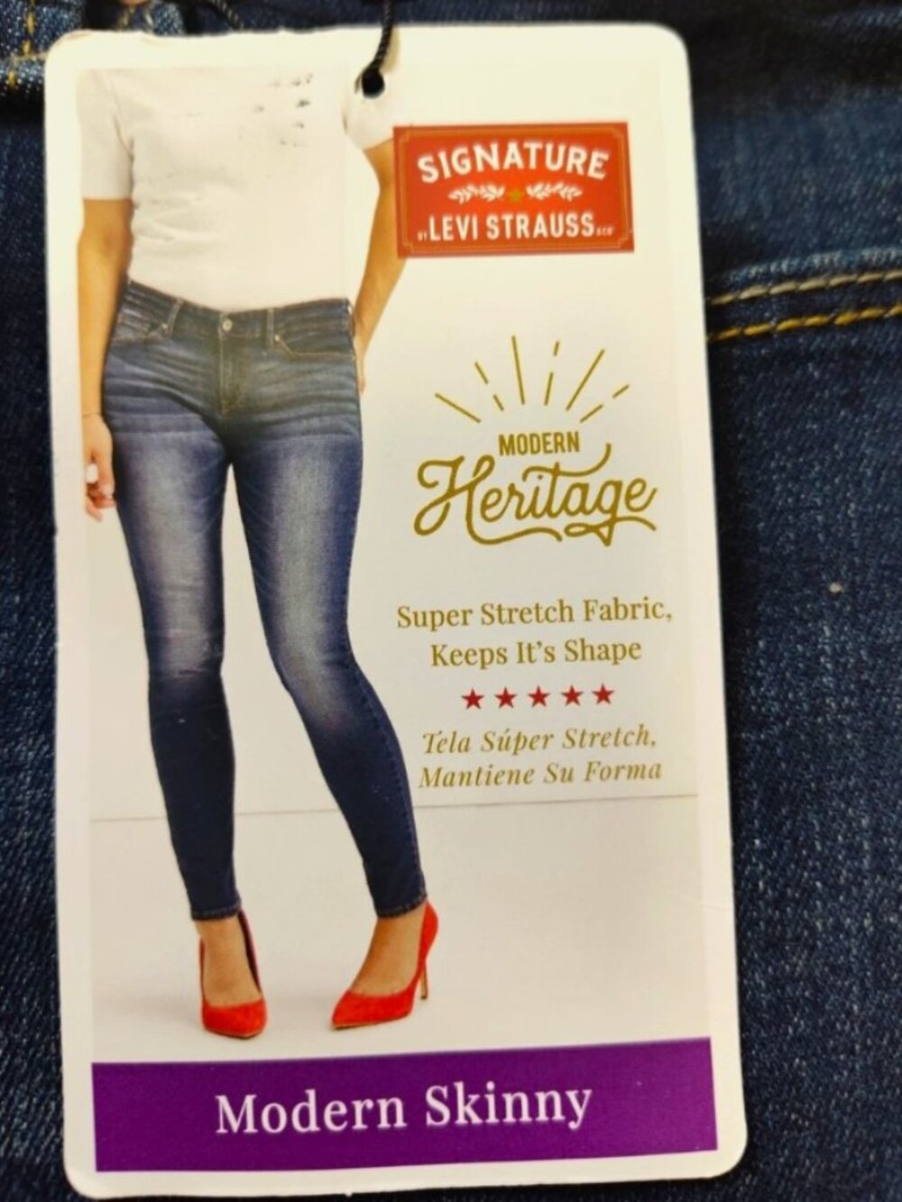 Signature By Levi Strauss & Co. Denim Blue Modern Skinny Jeans Size 22 36W